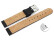 Veganes Schnellwechsel Uhrenarmband aus Kork schwarz 22mm Gold