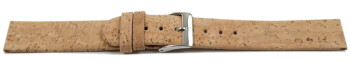 Veganes Schnellwechsel Uhrenarmband aus Kork natur 22mm Stahl
