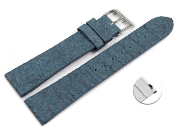 Veganes Schnellwechsel Uhrenarmband aus Ananas blau 14mm Stahl