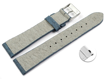 Veganes Schnellwechsel Uhrenarmband aus Ananas blau 14mm Stahl