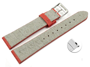 Veganes Schnellwechsel Uhrenarmband aus Ananas rot 20mm Schwarz