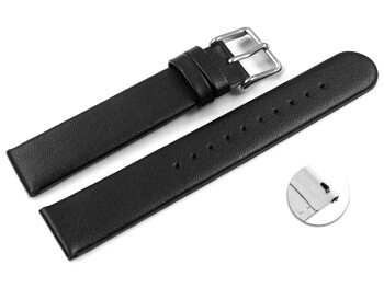 Veganes Schnellwechsel Uhrenarmband aus Apfelfaser schwarz 14mm Stahl