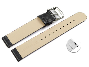 Veganes Schnellwechsel Uhrenarmband aus Apfelfaser schwarz 20mm Stahl