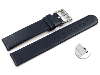 Veganes Schnellwechsel Uhrenarmband aus Apfelfaser dunkelblau 12mm Schwarz