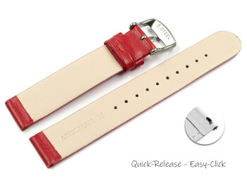 Veganes Schnellwechsel Uhrenarmband aus Apfelfaser rot 14mm Stahl