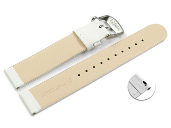 Veganes Schnellwechsel Uhrenarmband aus Apfelfaser weiß 12mm Gold
