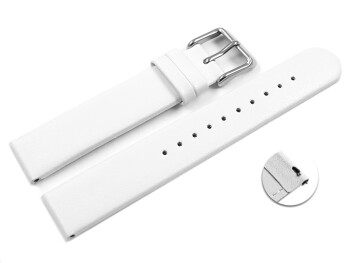 Veganes Schnellwechsel Uhrenarmband aus Apfelfaser weiß 16mm Stahl