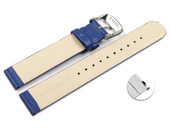 Veganes Schnellwechsel Uhrenarmband aus Apfelfaser blau 22mm Stahl