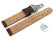 Veganes Schnellwechsel Uhrenarmband Kippfaltschließe aus Kork dunkelbraun 20mm Stahl