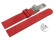 Veganes Schnellwechsel Uhrenarmband Kippfaltschließe aus Kork rot 18mm Gold