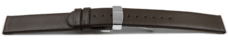 Veganes Schnellwechsel Uhrenarmband Kippfaltschließe Apfelfaser dunkelbraun 12mm Schwarz