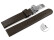 Veganes Schnellwechsel Uhrenarmband Kippfaltschließe Apfelfaser dunkelbraun 12mm Schwarz