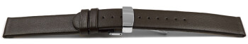 Veganes Schnellwechsel Uhrenarmband Kippfaltschließe Apfelfaser dunkelbraun 14mm Schwarz