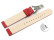 Veganes Schnellwechsel Uhrenarmband Kippfaltschließe Apfelfaser rot 18mm Stahl