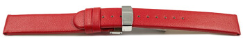 Veganes Schnellwechsel Uhrenarmband Kippfaltschließe Apfelfaser rot 18mm Schwarz