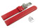 Veganes Schnellwechsel Uhrenarmband Kippfaltschließe Apfelfaser rot 18mm Schwarz