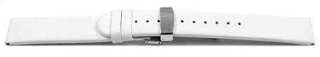Veganes Schnellwechsel Uhrenarmband Kippfaltschließe Apfelfaser weiß 20mm Stahl