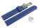 Veganes Schnellwechsel Uhrenarmband Kippfaltschließe Apfelfaser blau 14mm Stahl