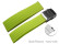 Schnellwechsel Uhrenband Faltschließe Silikon Stripes grün 18mm 20mm 22mm 24mm