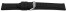 Schnellwechsel Uhrenarmband schwarz mit schwarzer Naht aus Silikon 18mm 20mm 22mm 24mm