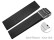 Schnellwechsel Uhrenband Faltschließe Silikon Glatt schwarz 22mm