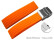 Schnellwechsel Uhrenband Faltschließe Silikon Stripes orange 24mm