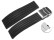 Schnellwechsel Uhrenband Faltschließe Silikon Stripes schwarz 20mm