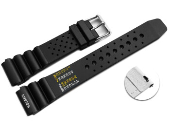 Schnellwechsel Uhrenarmband Silikon Sport schwarz 22mm Schwarz