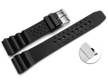 Schnellwechsel Uhrenarmband Silikon Sport schwarz 22mm Schwarz