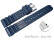 Schnellwechsel Uhrenarmband Silikon Sport blau 18mm Stahl