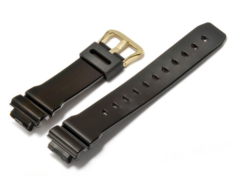 Casio Uhrenarmband für DW-6900CB-1, Kunststoff, schwarz, Oberfläche: Glanzoptik 