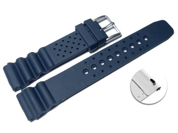 Schnellwechsel Uhrenarmband Silikon Sport blau 22mm Stahl