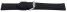 Schnellwechsel Uhrenarmband schwarz mit blauer Naht aus Silikon 24mm Schwarz