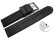 Schnellwechsel Uhrenarmband Silikon Struktur schwarz 22mm Gold