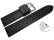 Schnellwechsel Uhrenarmband Silikon Carbon schwarz 24mm Gold