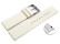 Schnellwechsel Uhrenband Silikon Glatt creme 18mm Stahl