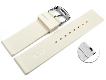 Schnellwechsel Uhrenband Silikon Glatt creme 20mm Gold