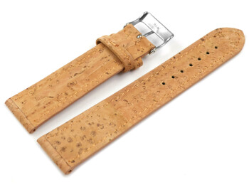 Veganes Uhrenband leicht gepolstert Kork Natur 14mm 16mm 18mm 20mm 22mm