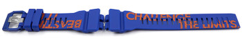 Uhrenarmband Casio G-Squad Resin blau für GBA-800DG-2A Aufschriften orange