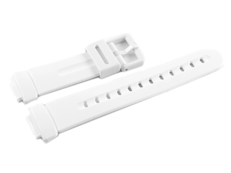 Uhrenarmband Casio für BG-169R, BG-169WV, Kunststoff, weiß, glänzend