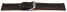 Uhrenarmband Leder gelocht Two-Colors schwarz-orange 20mm Gold