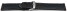 Uhrenarmband Leder gelocht Two-Colors schwarz-hellblau 22mm Schwarz