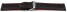 Uhrenarmband Leder gelocht Two-Colors schwarz-rot 22mm Schwarz