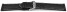 Uhrenarmband Leder gelocht Two-Colors schwarz-weiß 22mm Gold