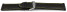 Uhrenarmband Leder gelocht Two-Colors schwarz-gelb 20mm Stahl
