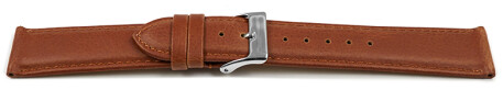 Uhrenarmband Vegan aus Korn in hellbraun leicht gepolstert 12mm Gold