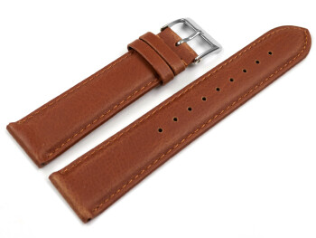 Uhrenarmband Vegan aus Korn in hellbraun leicht gepolstert 12mm Gold