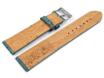 Veganes Uhrenband leicht gepolstert Kork Pavone 14mm Stahl