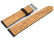 Veganes Uhrenband leicht gepolstert Kork schwarz 18mm Gold