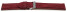 Veganes Uhrenband leicht gepolstert Kork Bordeaux 22mm Stahl
